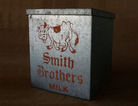 metal milk box container|old steel milk containers.